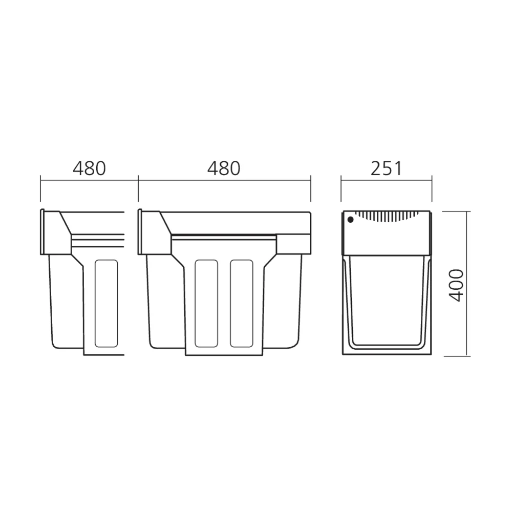 Poubelle à tri sélectif 30 L
