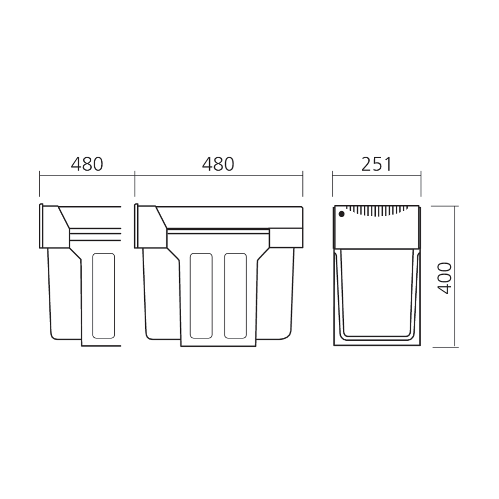 Poubelle à tri sélectif 30 L