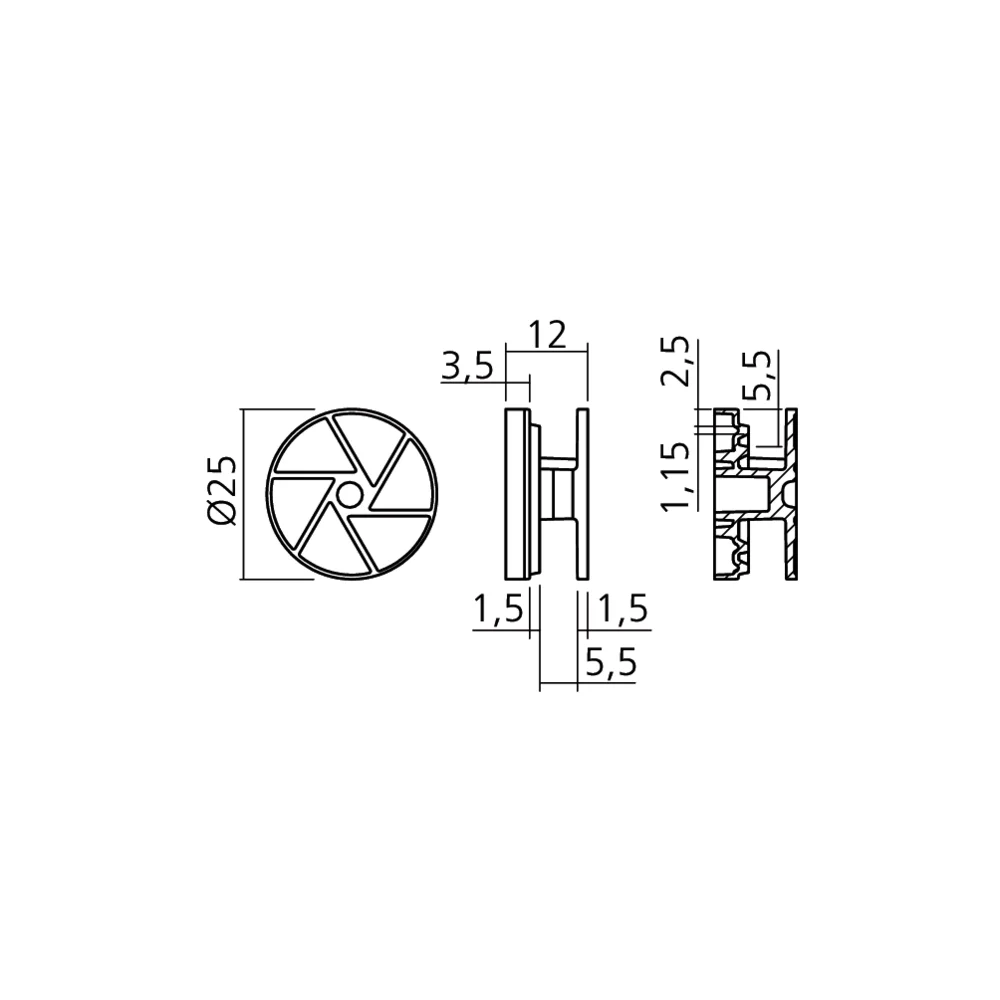 Boîtier à spirale Ø25 mm