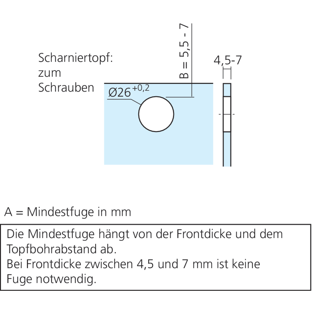 Charnière CLIP top pour porte en verre en semi-applique
