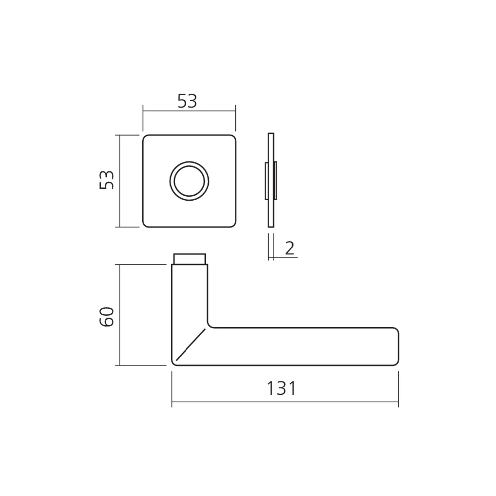 Poignée sur rosace plate STOCKHOLM