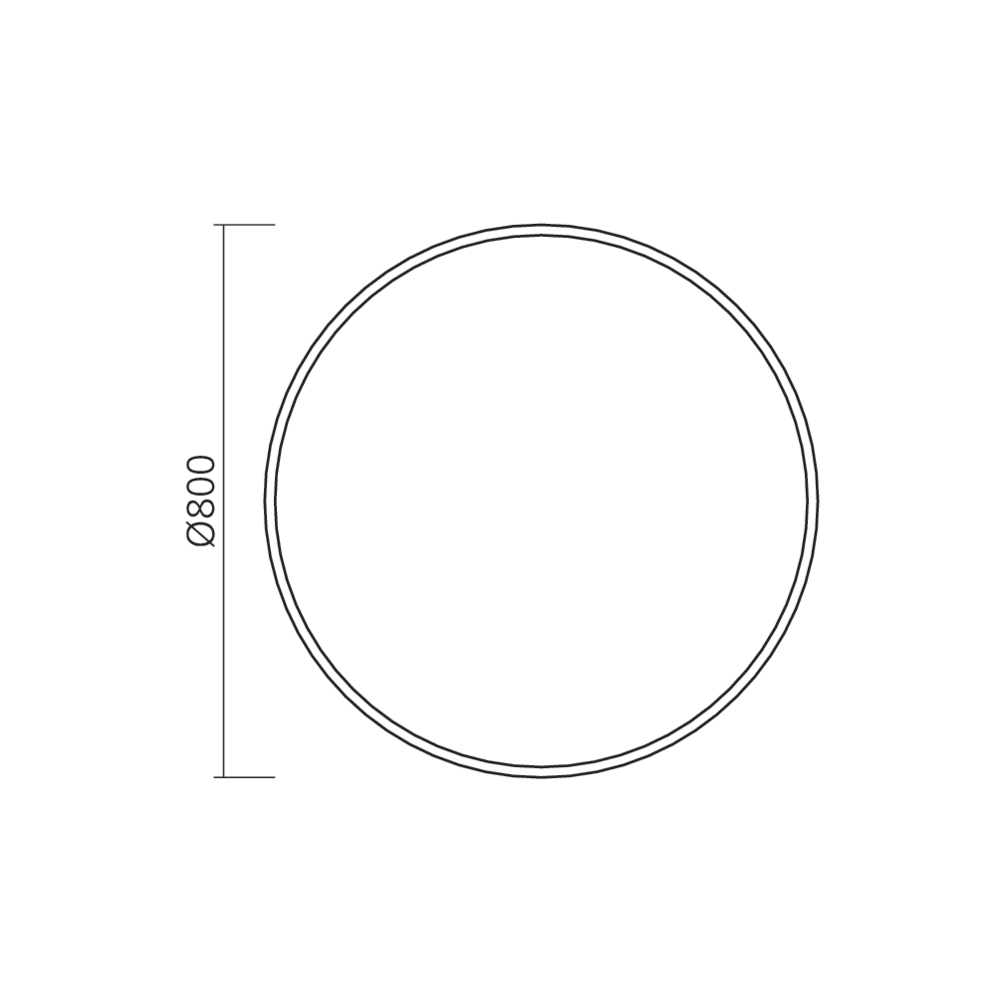 Miroir rond cadre noir