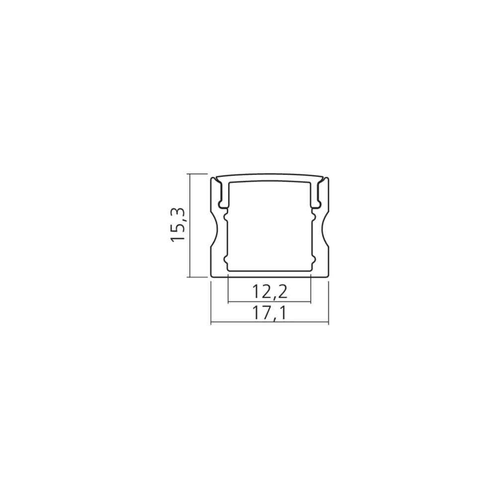 Profil en applique 17x15