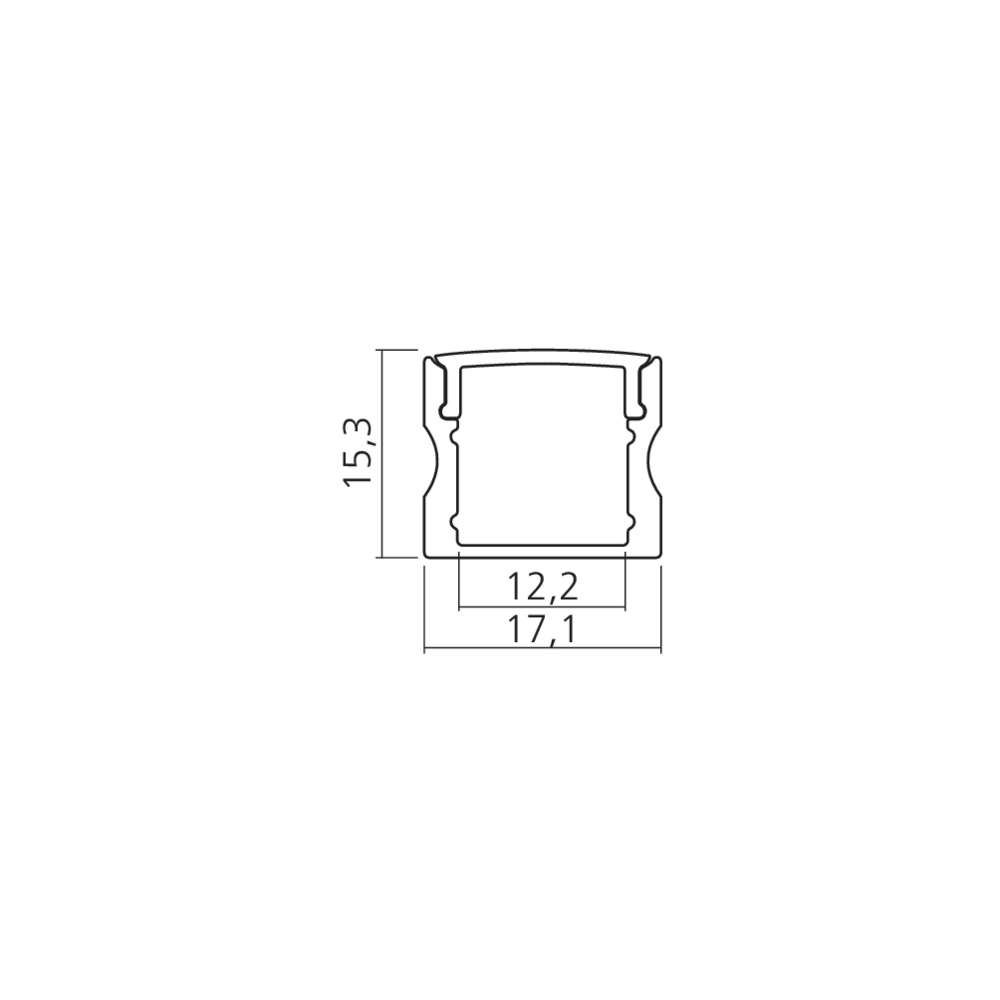 Profil en applique 17x15