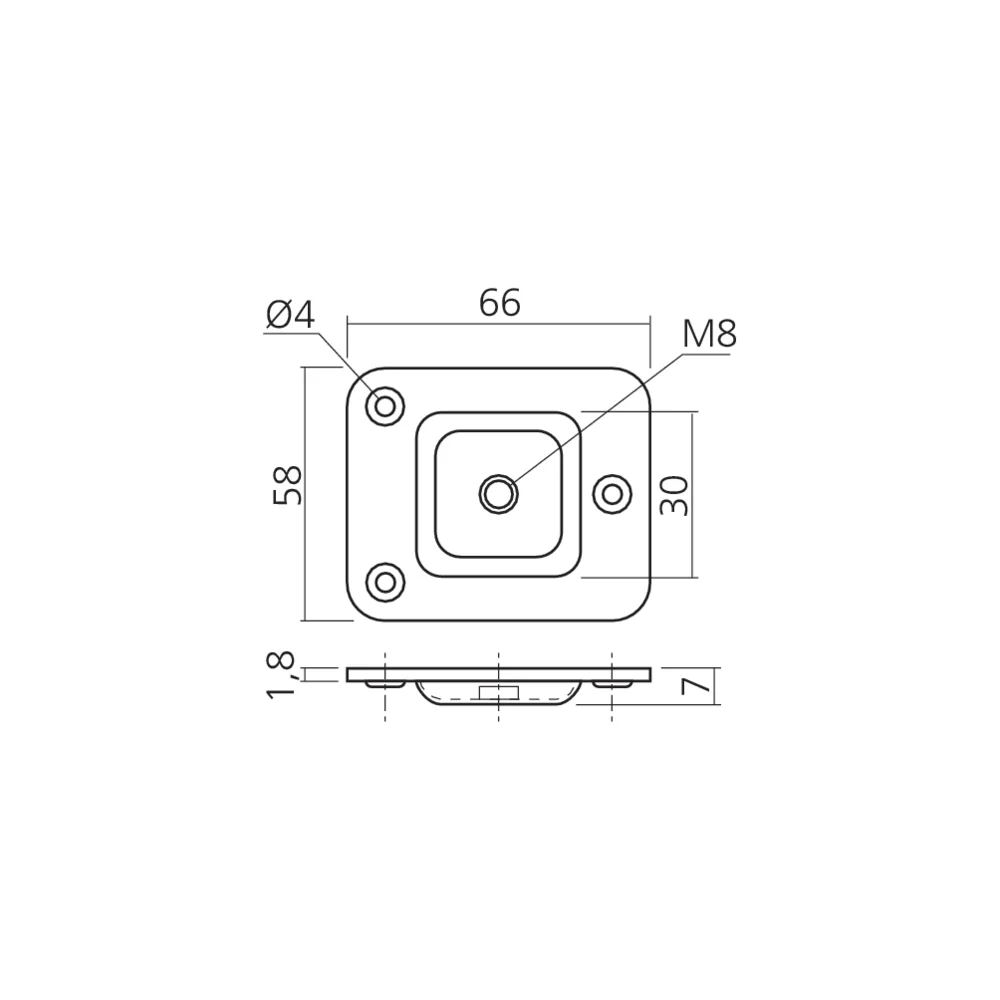 Ferrure de pied démontable
