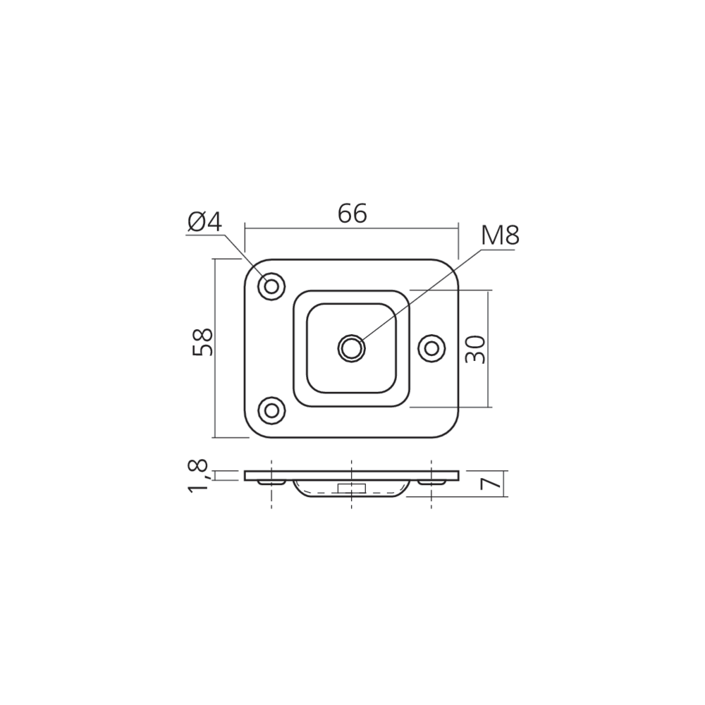 Ferrure de pied démontable
