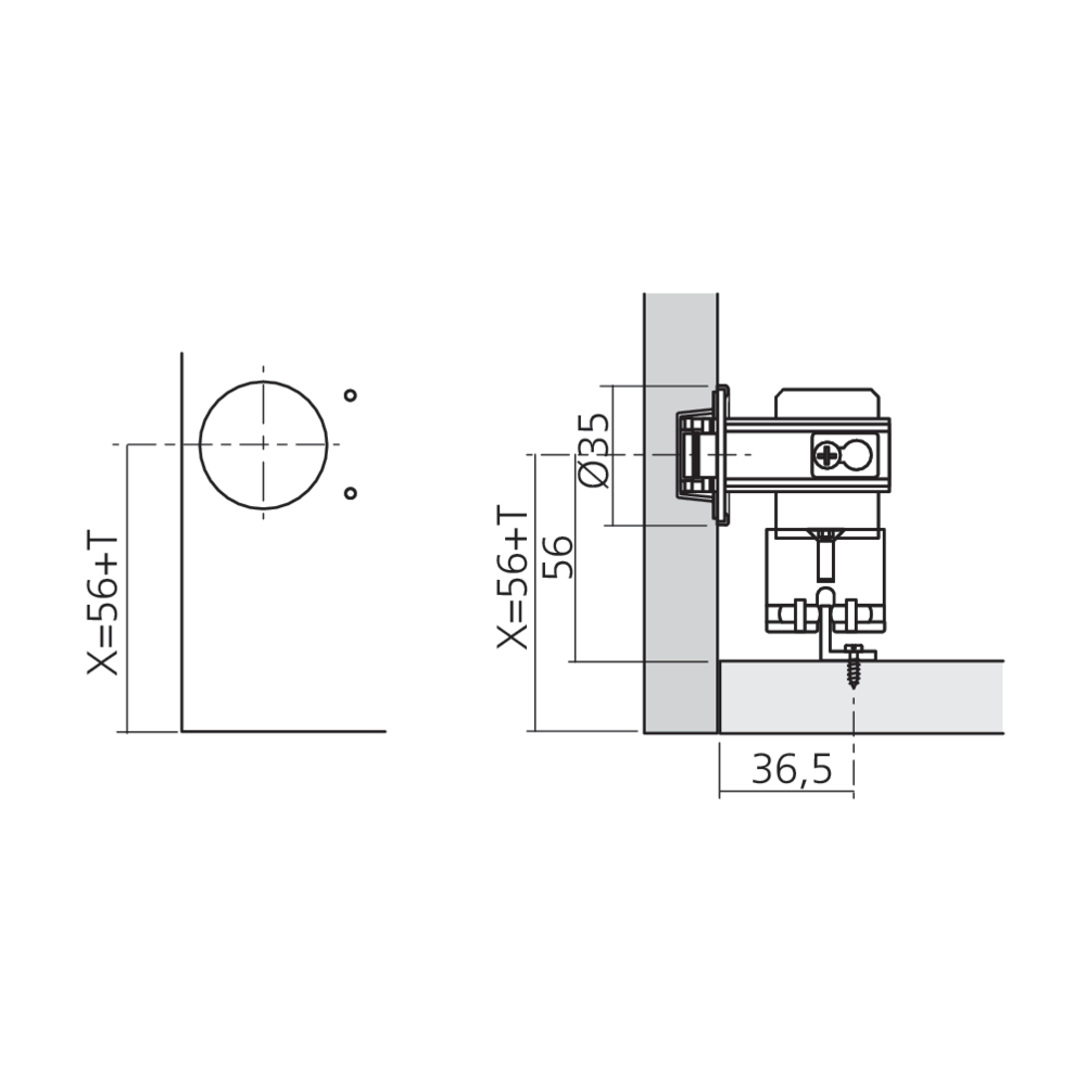 Set de guidage bas PS23