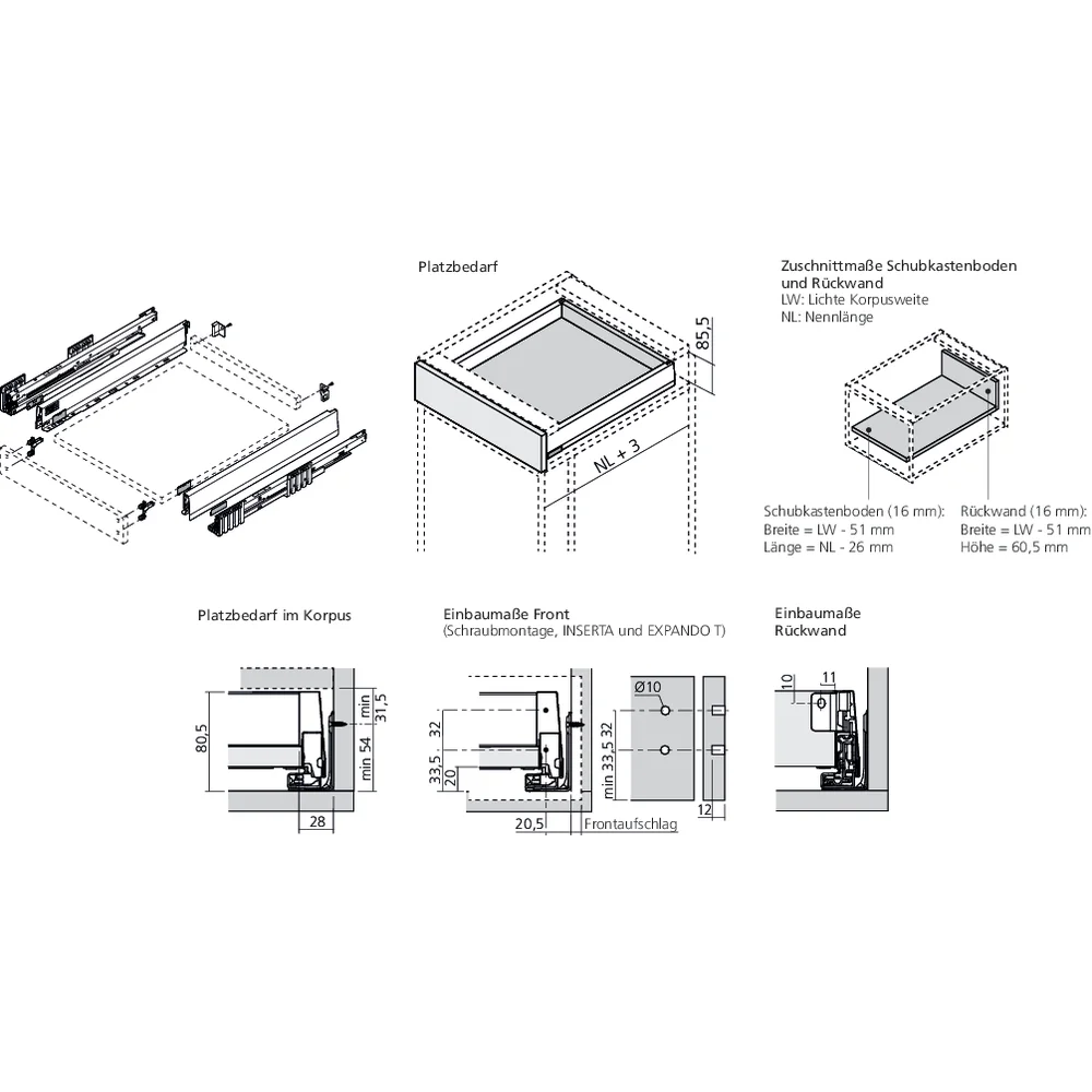 MERIVOBOX tiroir N gris indium mat