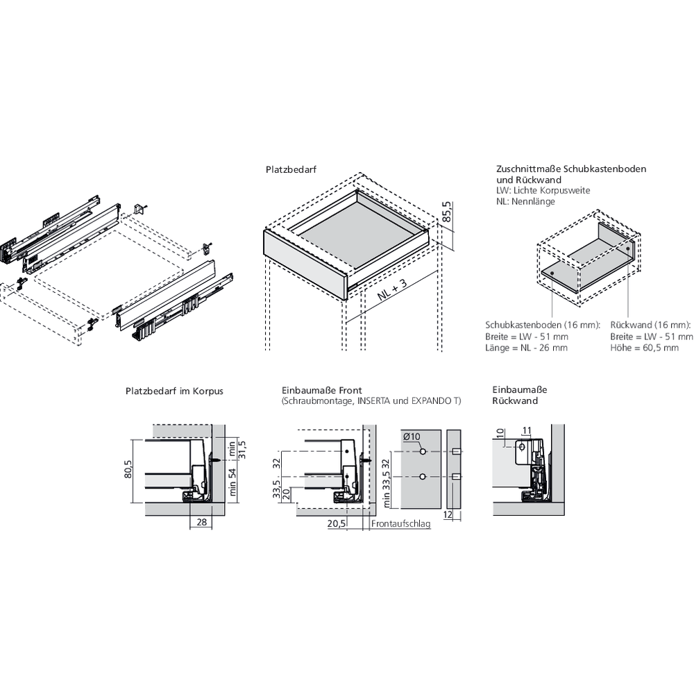MERIVOBOX tiroir N gris indium mat