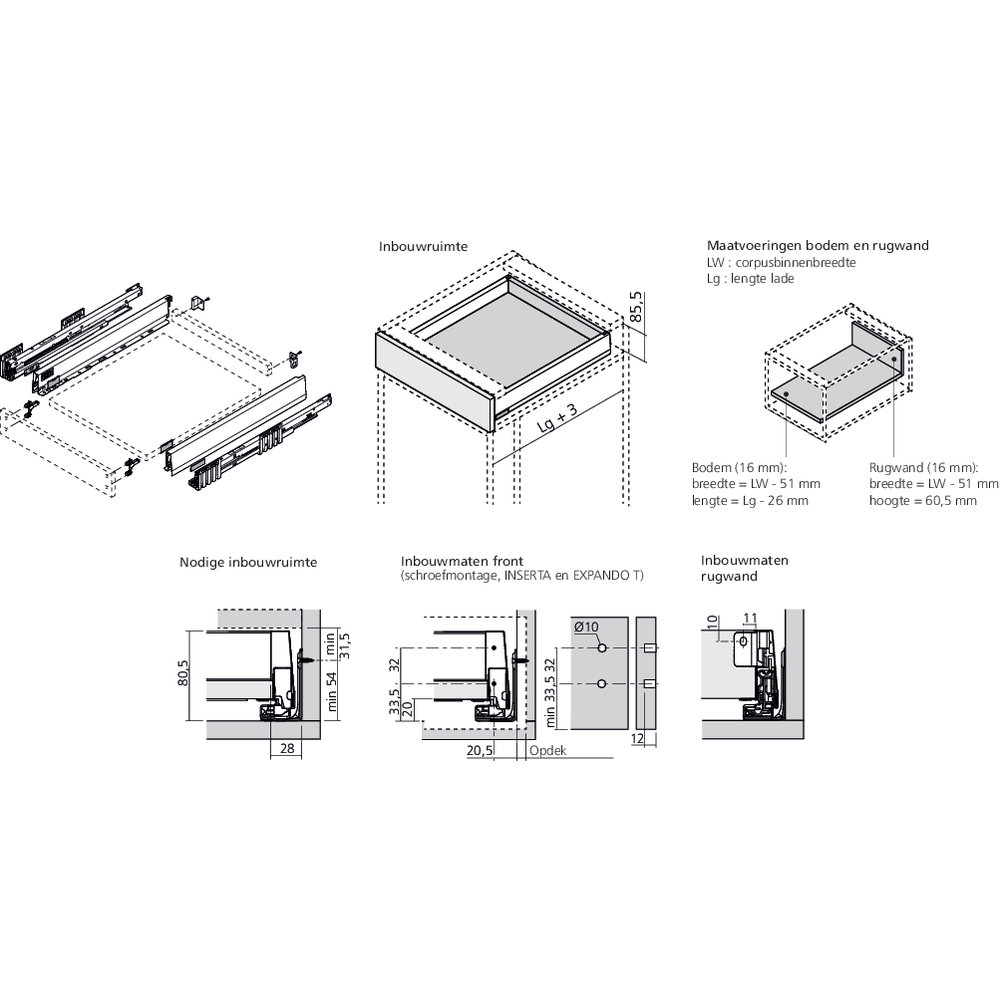 MERIVOBOX tiroir N gris indium mat