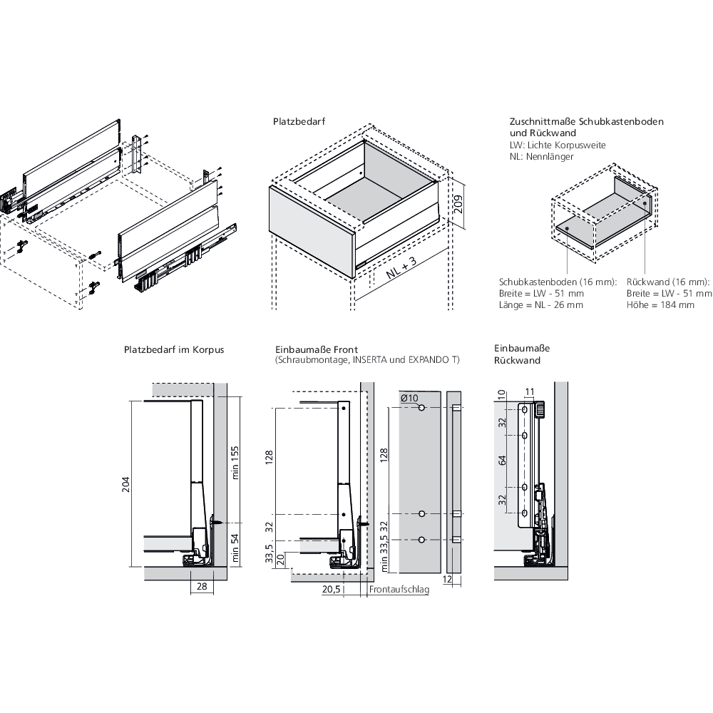 MERIVOBOX tiroir E BOXCAP gris indium mat