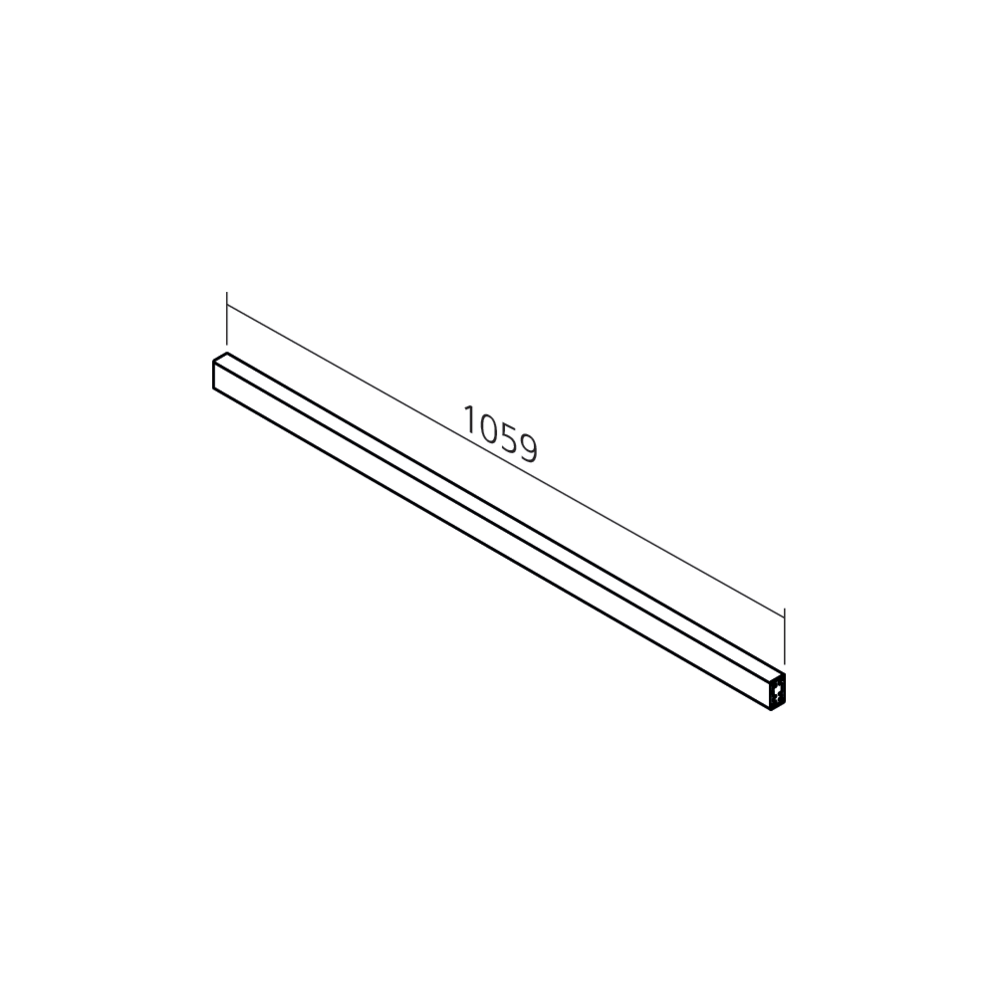 Tube transversal pour tiroir MERIVOBOX E