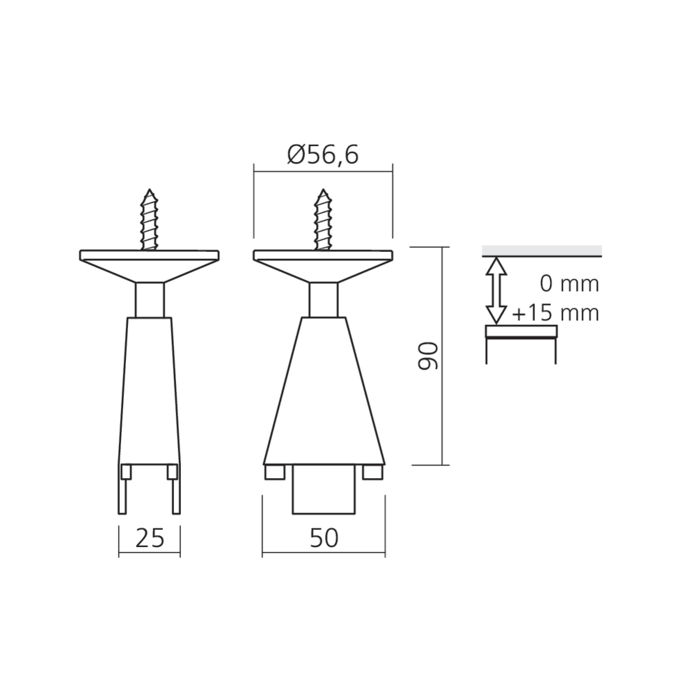 Fixation plafond STILIPHOS
