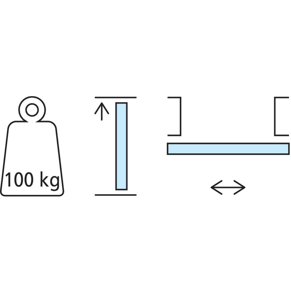 Porte coulissante BASIC TOP Verre transparent