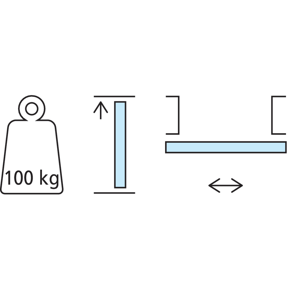 Porte coulissante BASIC TOP Verre transparent