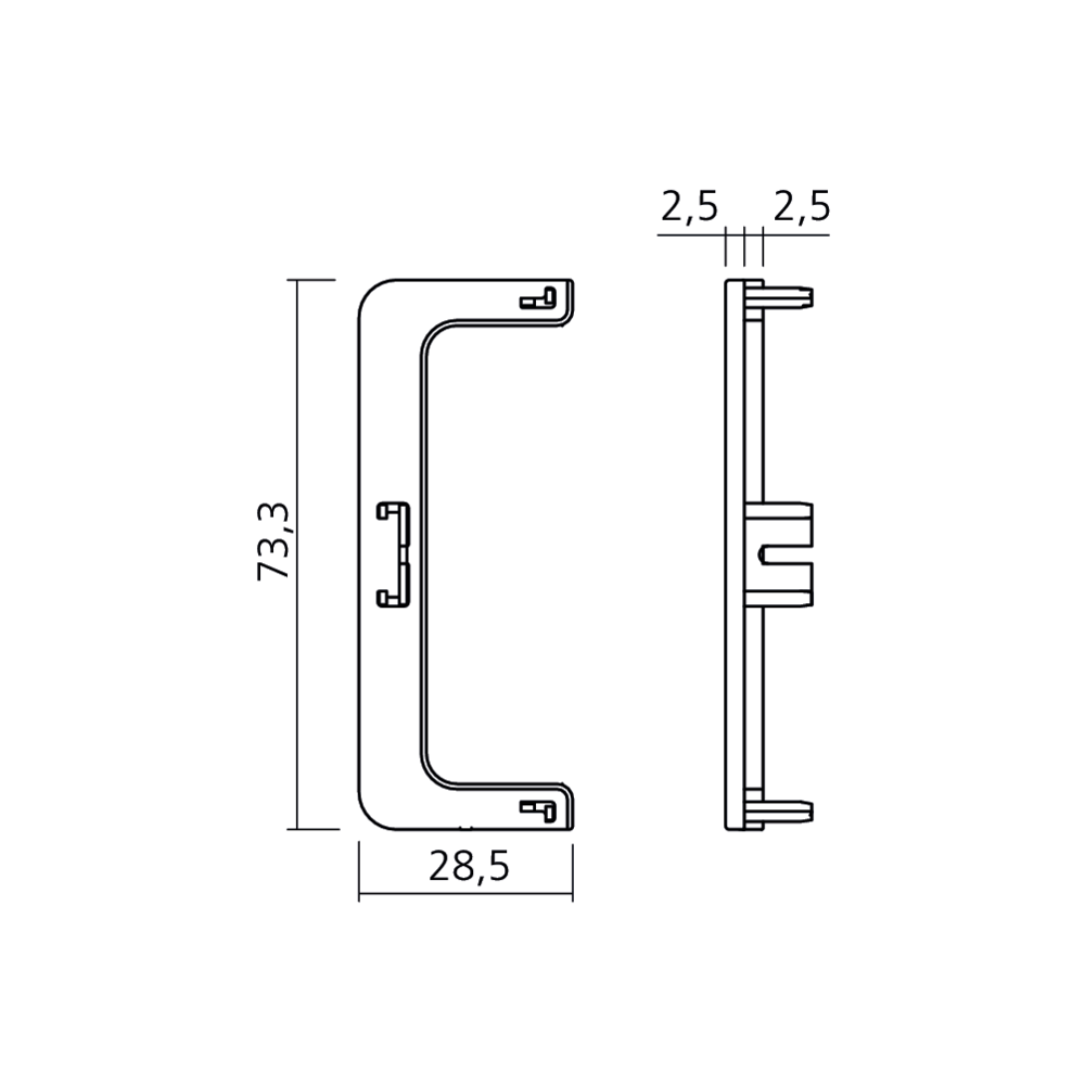 Accessoires pour profil double