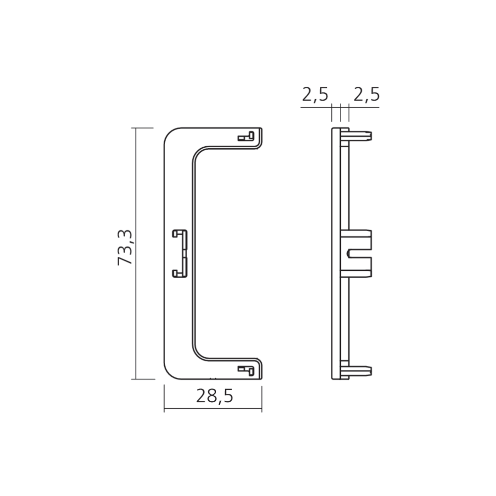 Accessoires pour profil double