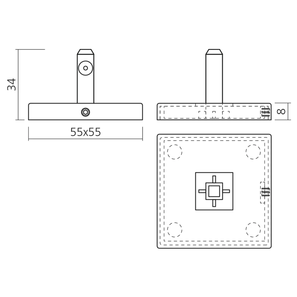 Fixation murale ou sol CADRO