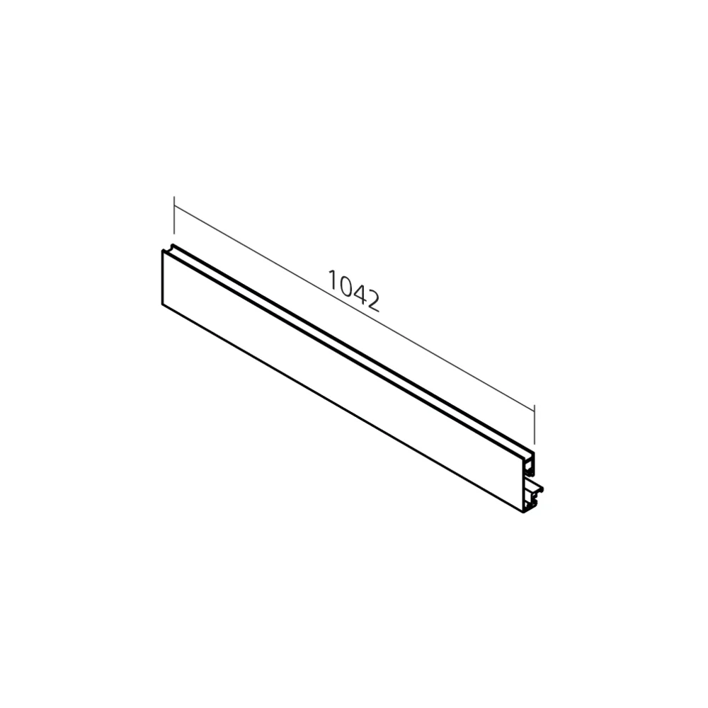 Profil avant pour tiroir MERIVOBOX à l'anglaise avec insert