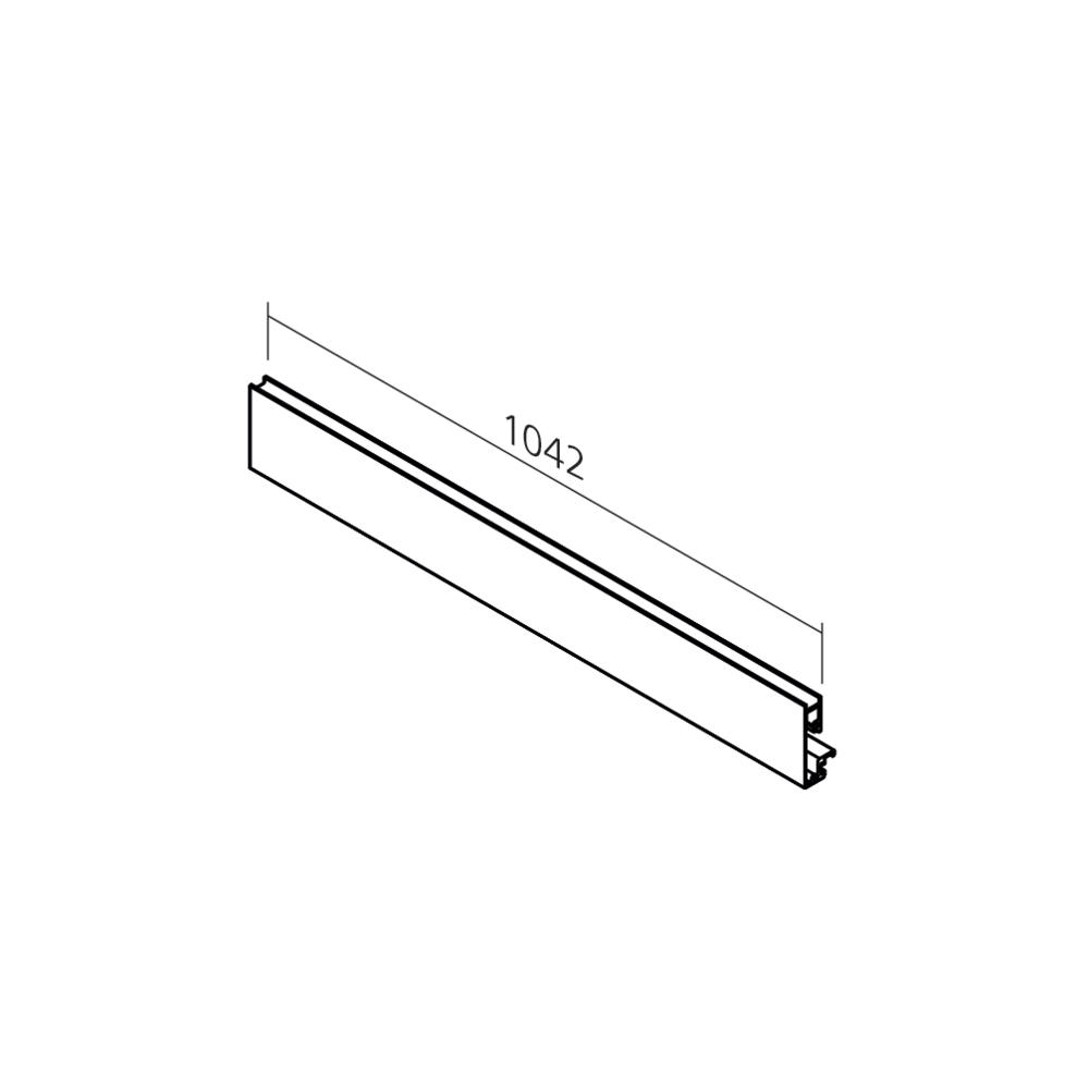 Profil avant pour tiroir MERIVOBOX à l'anglaise avec insert