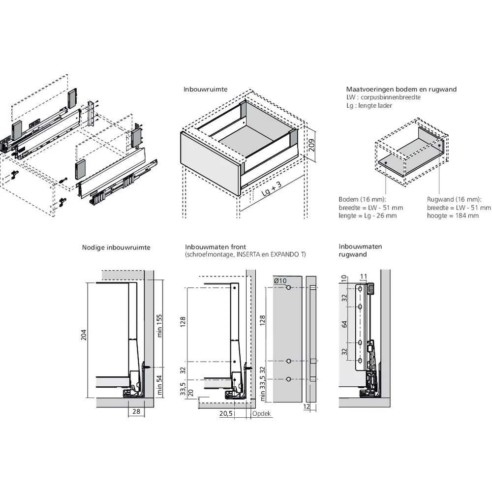 MERIVOBOX tiroir E BOXCOVER gris indium mat