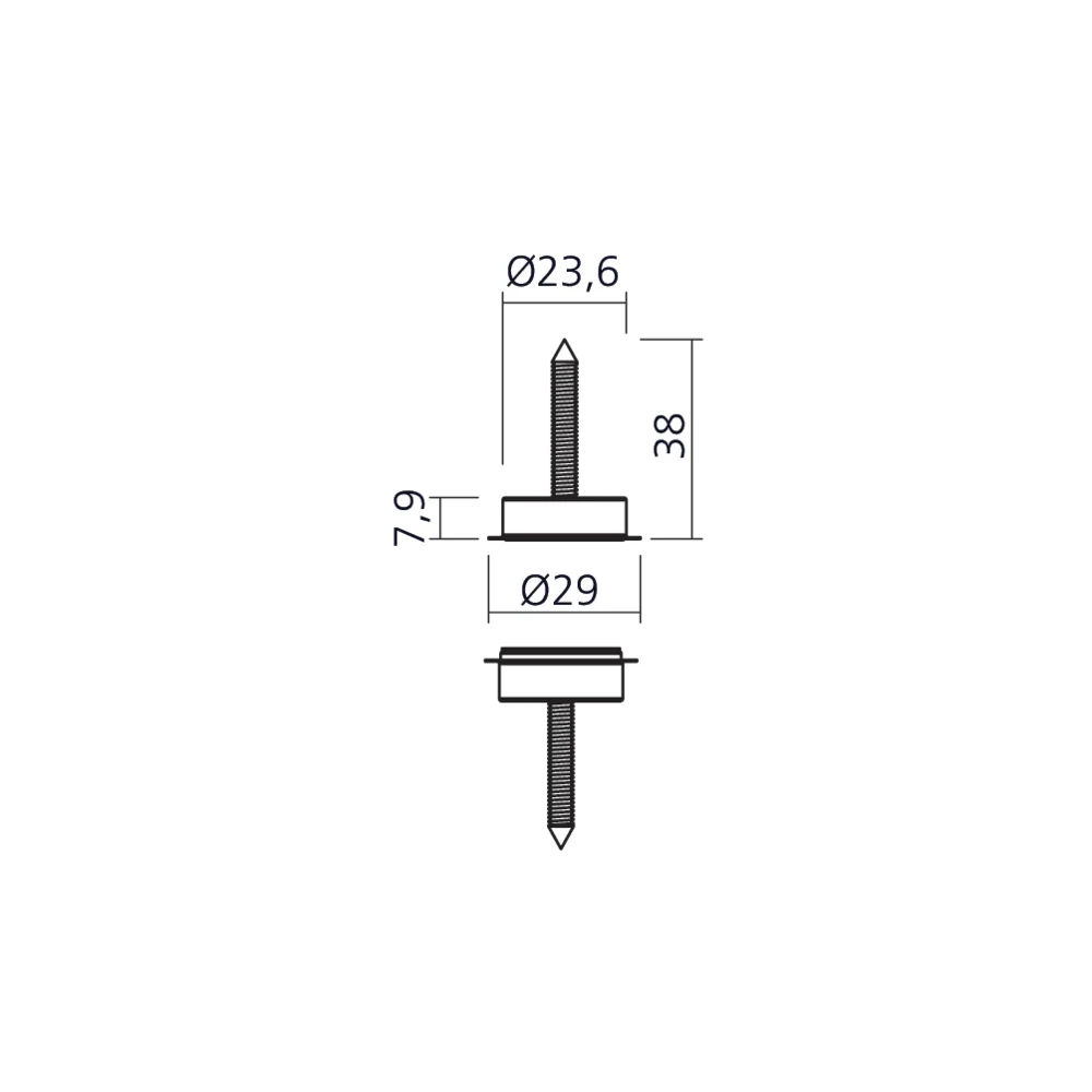 Arretoir magnétique encastré STOPPINO CLOSE
