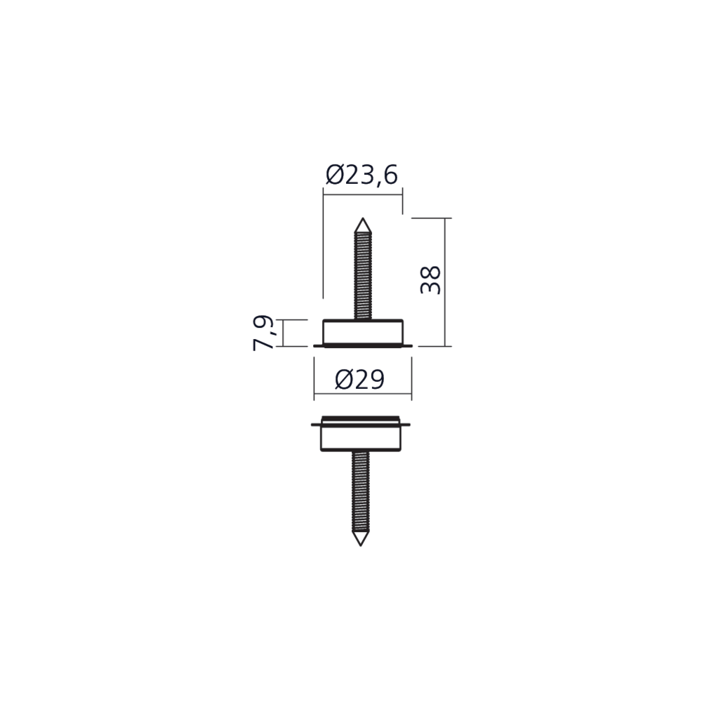 Arretoir magnétique encastré STOPPINO CLOSE