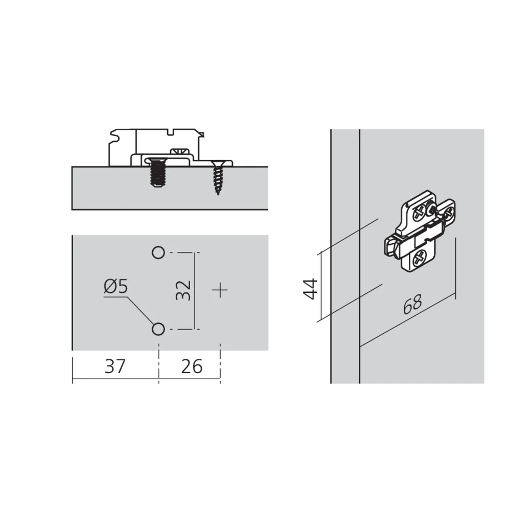Embase CLIP à visser