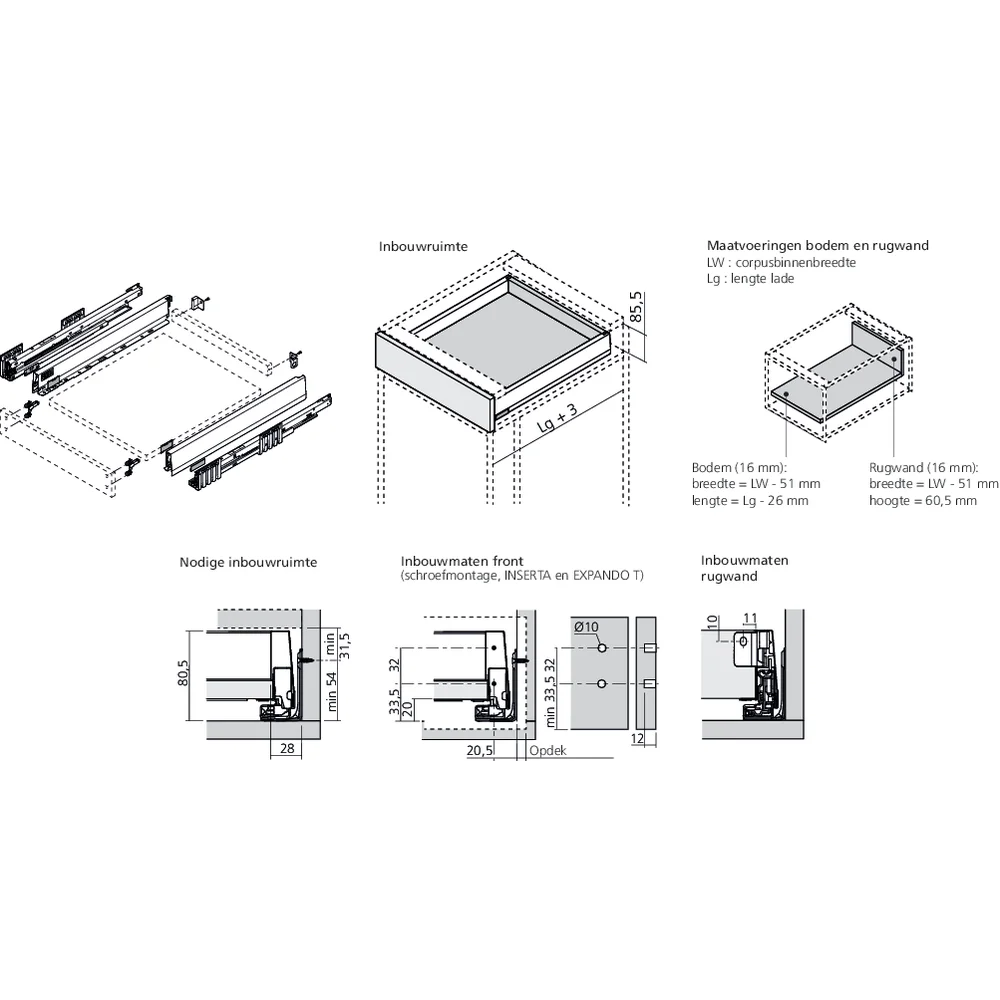 MERIVOBOX tiroir N blanc soie mat