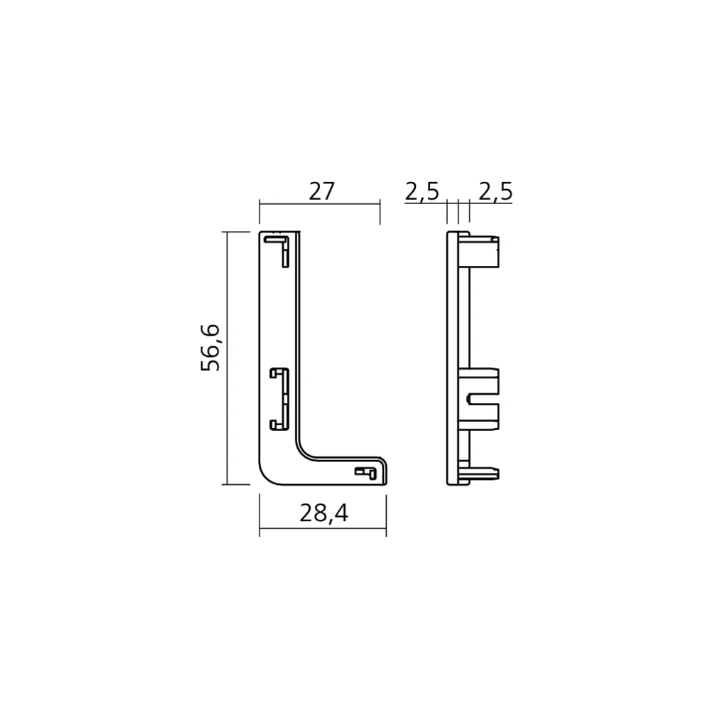 Accessoires pour profil simple