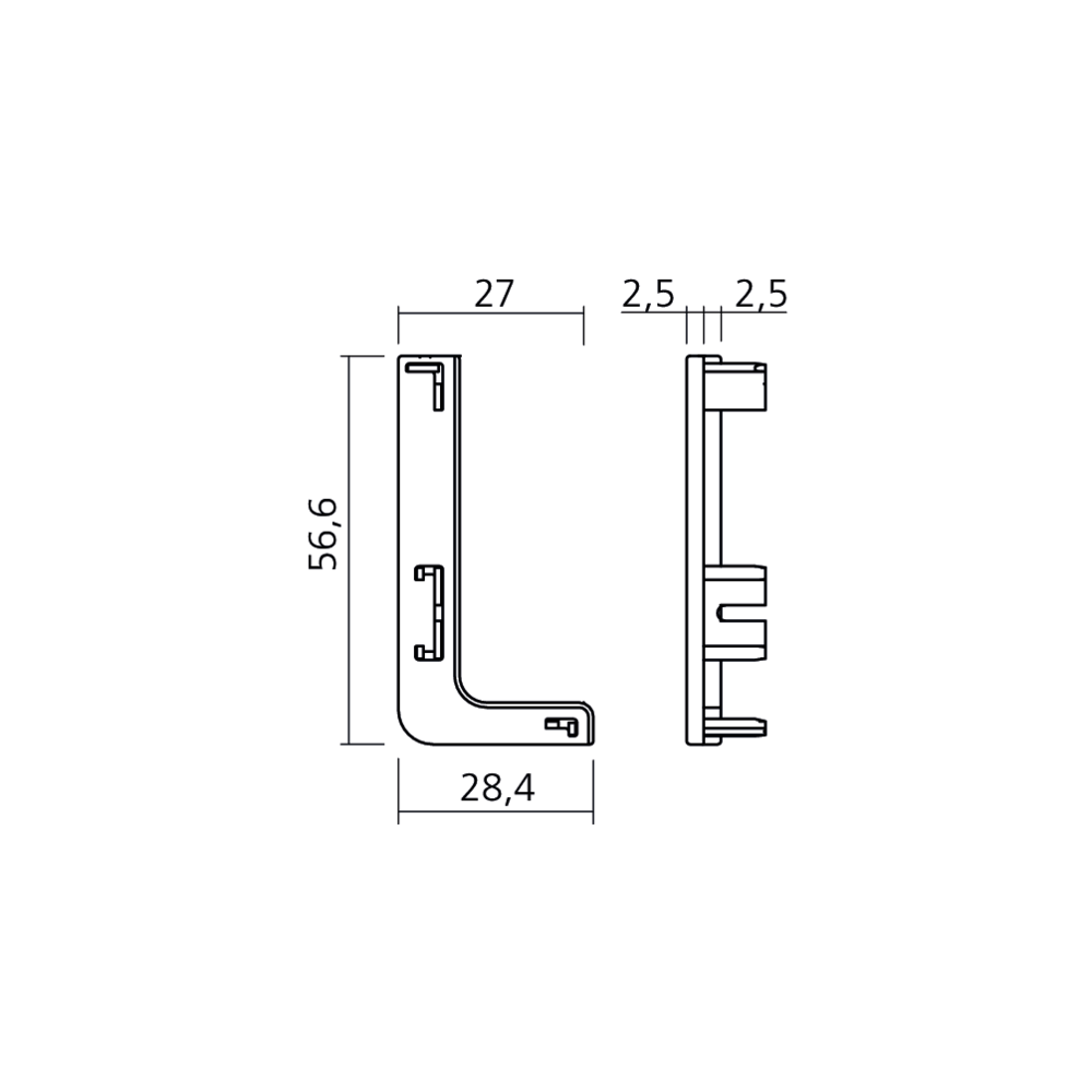 Accessoires pour profil simple