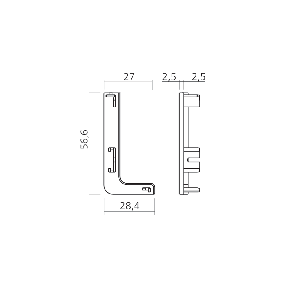 Accessoires pour profil simple