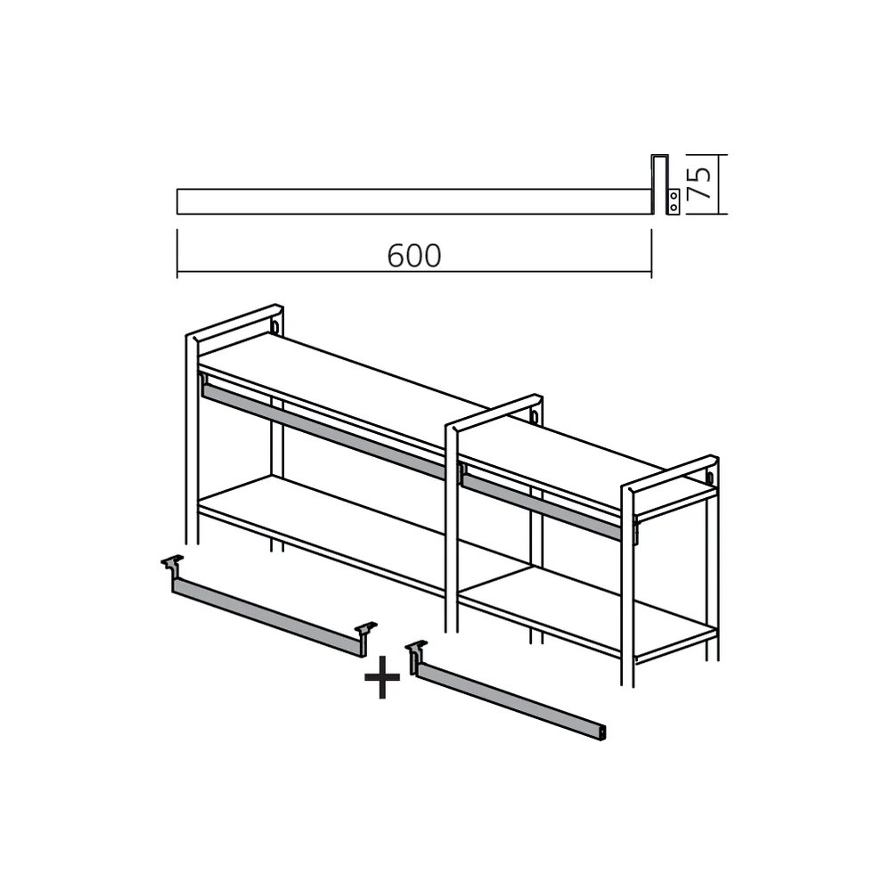 Rallonge pour barre de penderie YouK