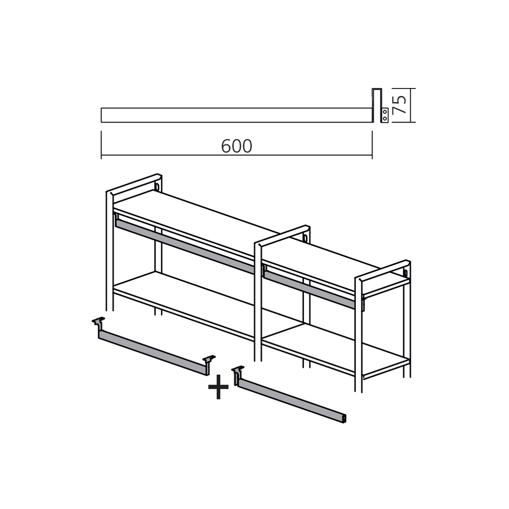 Rallonge pour barre de penderie YouK