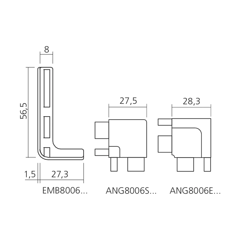 Accessoires pour profil simple
