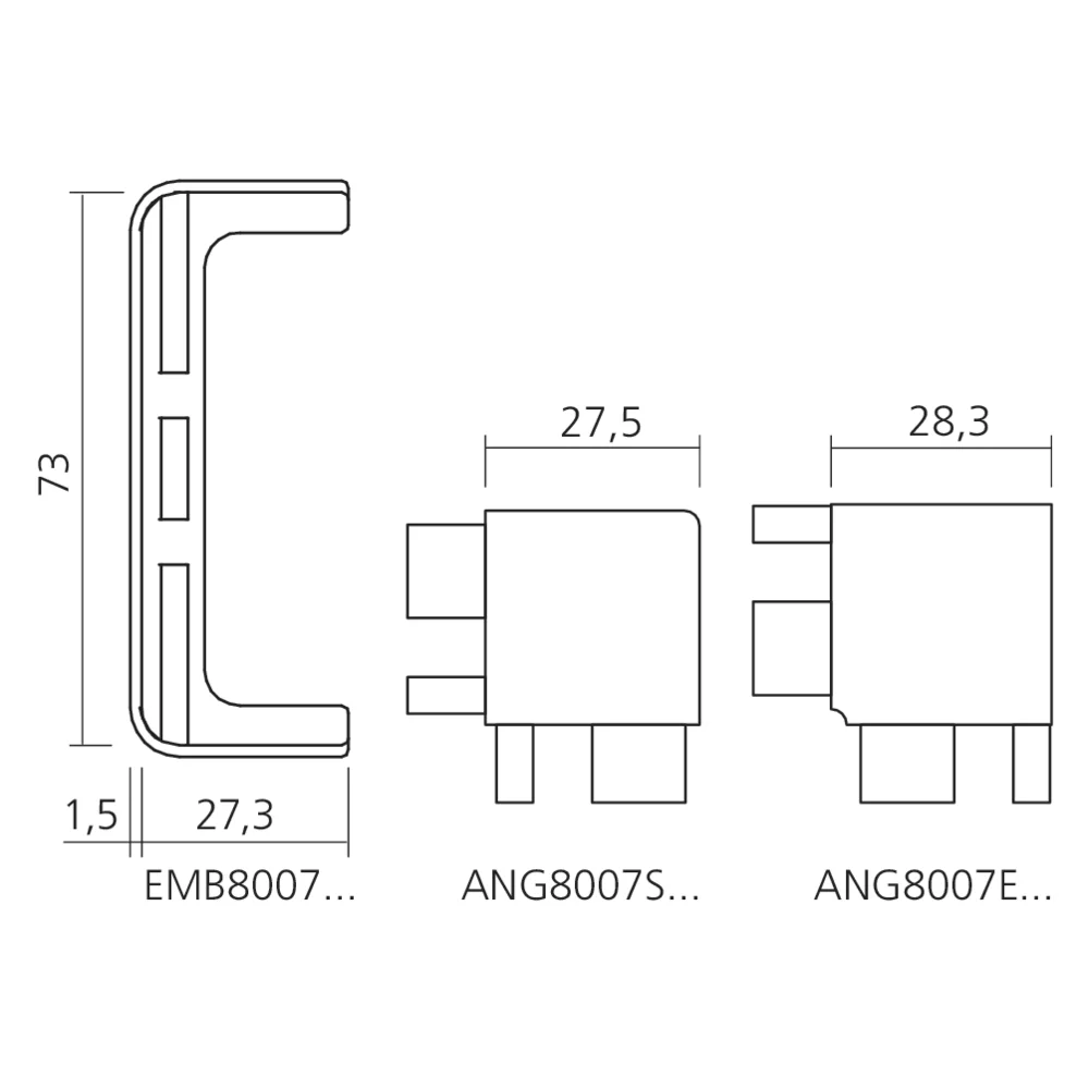 Accessoires pour profil double