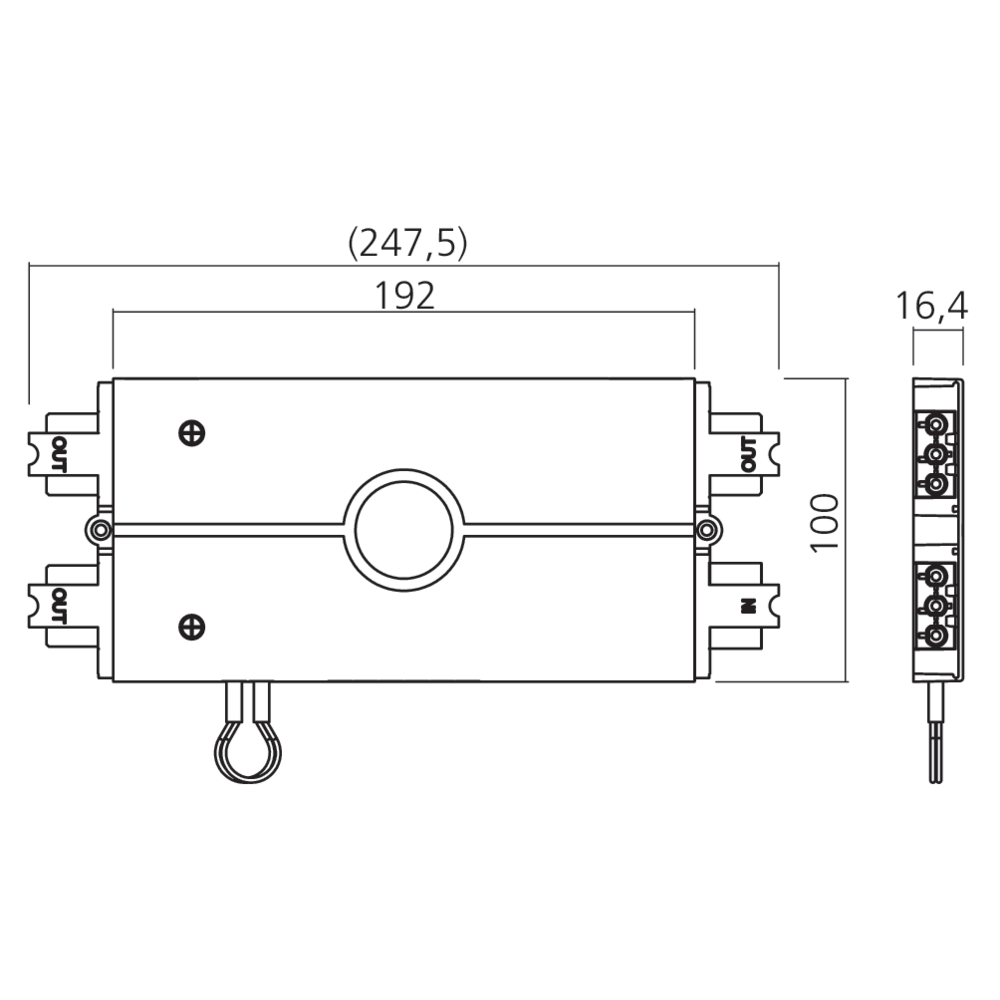 Boîtier de distribution et transformateur 12 V