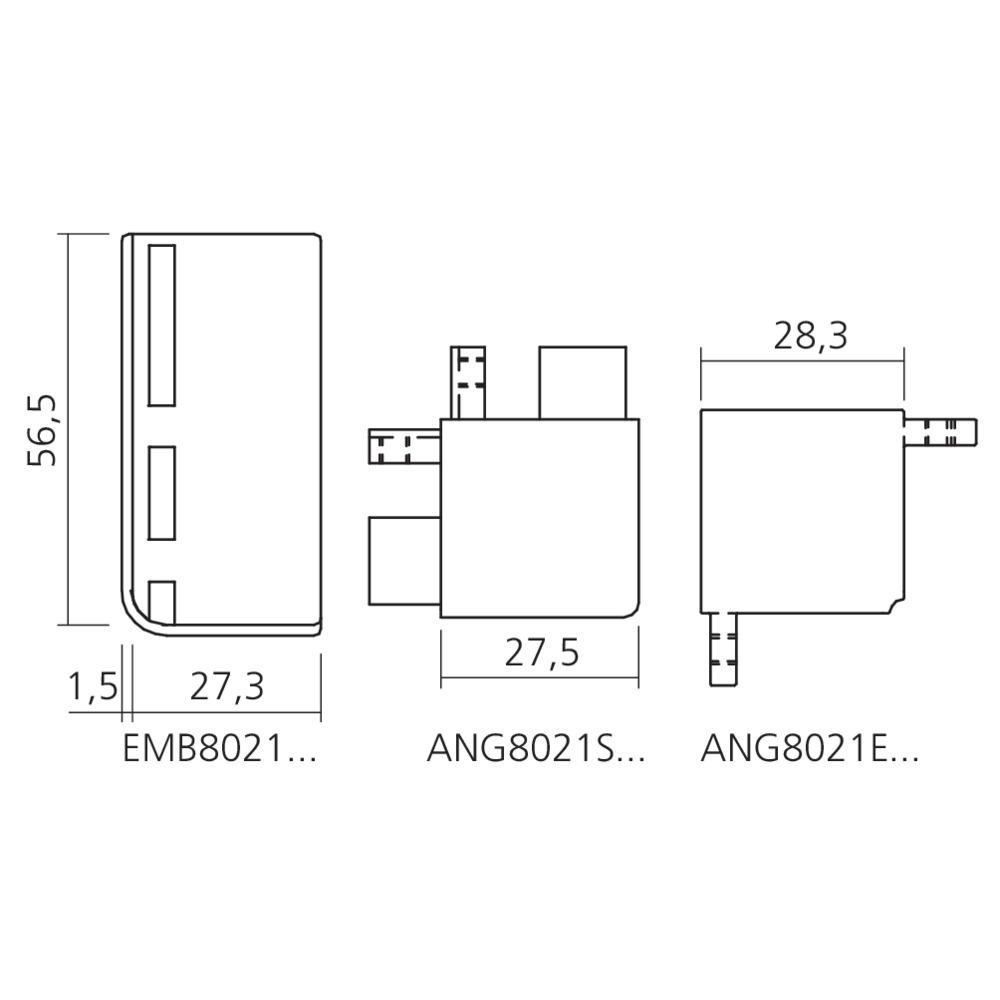 Accessoires pour profil simple