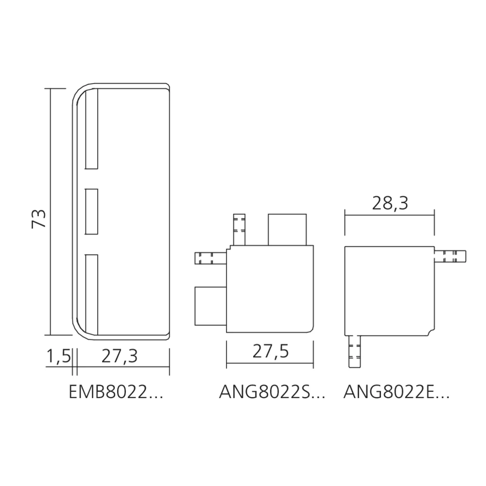 Accessoires pour profil double