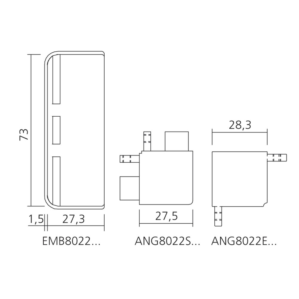 Accessoires pour profil double