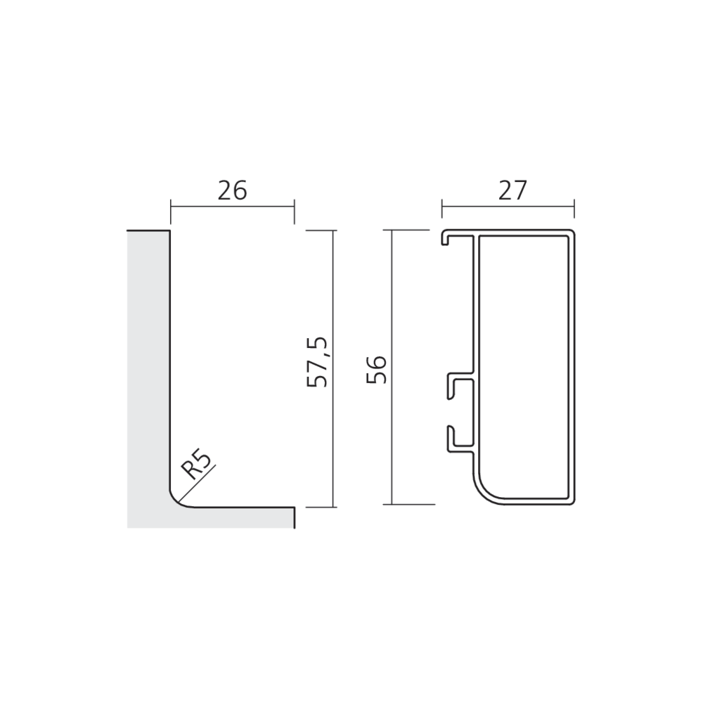 Profil LINEA prise de main simple