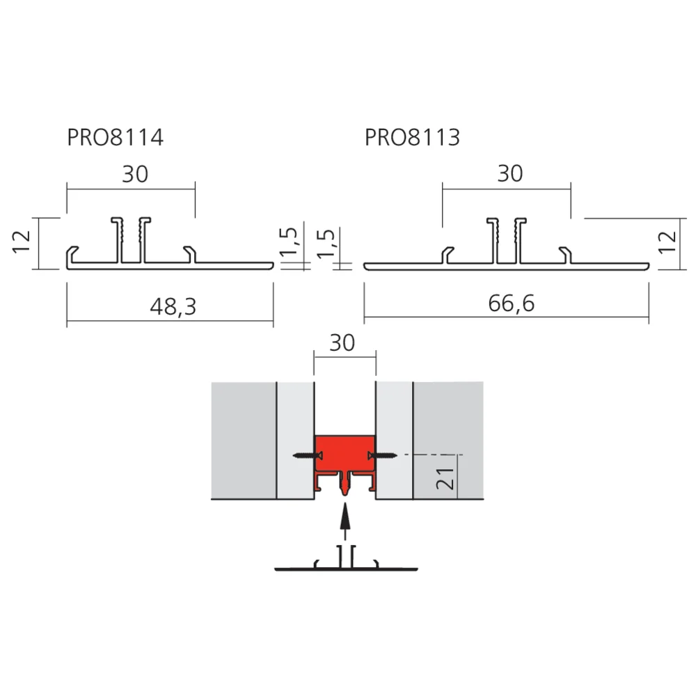 Profil vertical LINEA prise de main