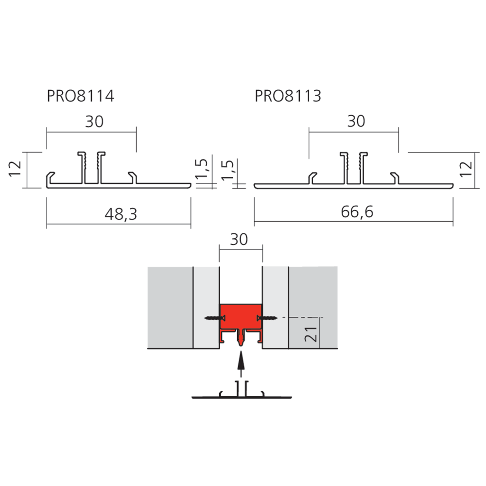 Profil vertical LINEA prise de main