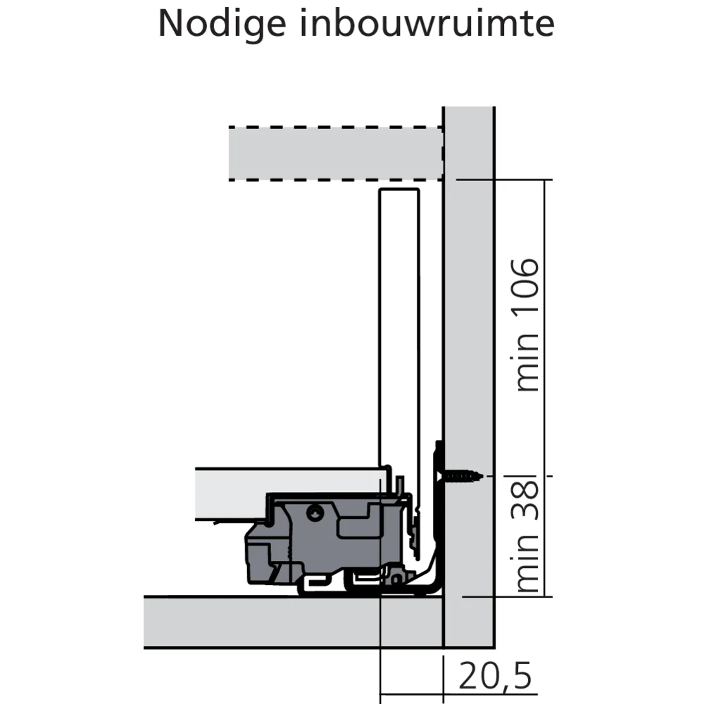 Tiroir à l’anglaise K (H : 144 mm)