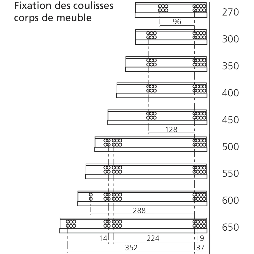 TANDEM 550H charge 30 kg avec BLUMOTION intégré
