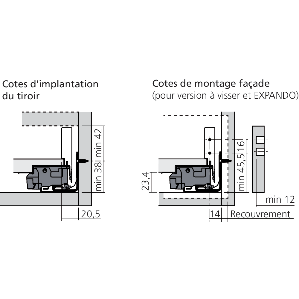 Tiroir Standard N (H : 66,5 mm)