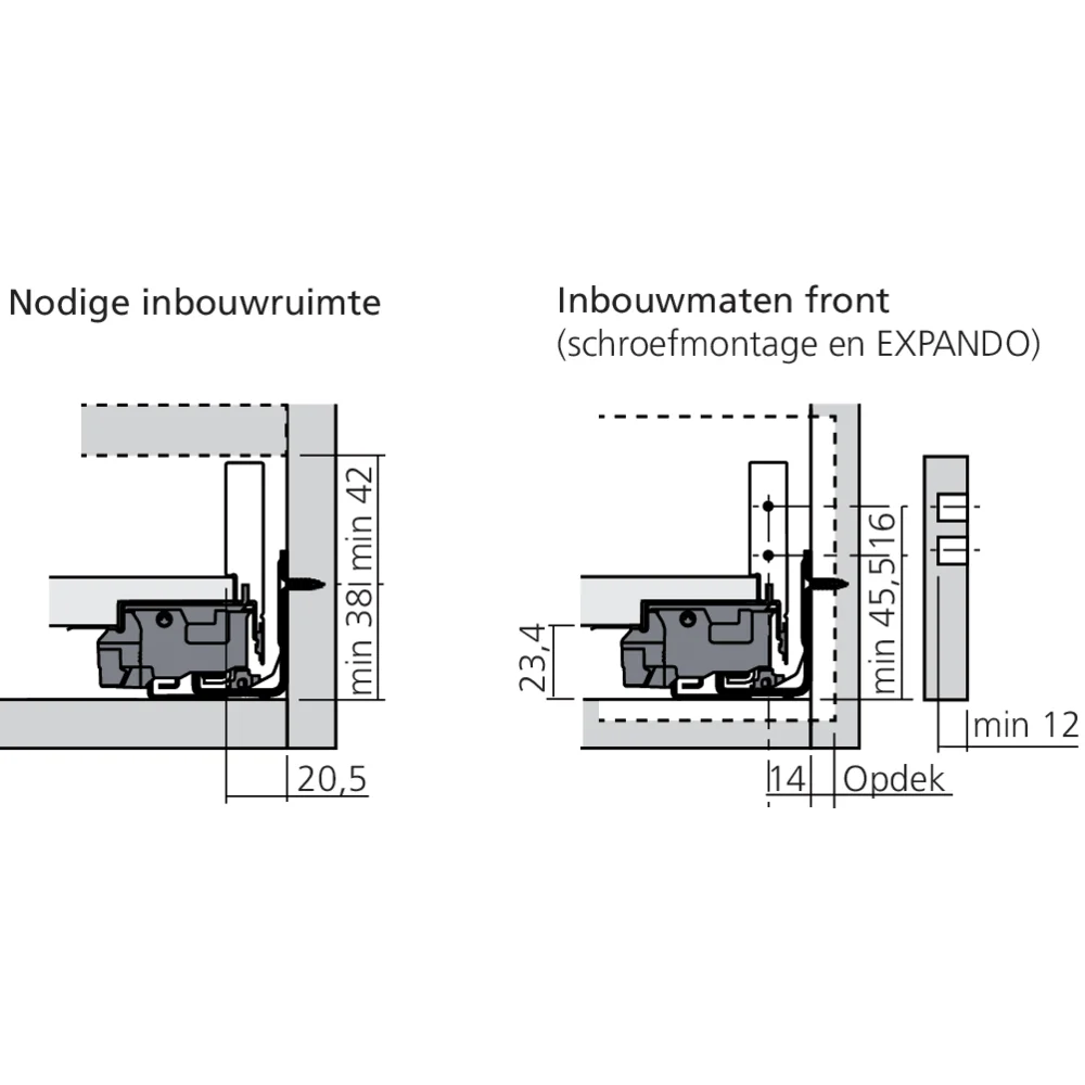 Tiroir Standard N (H : 80 mm)