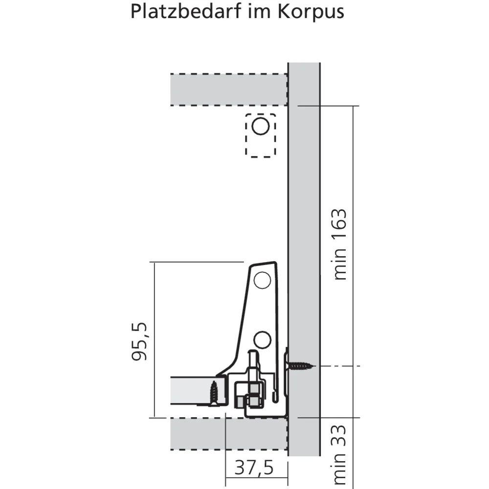 Bloc-tiroir à l'anglaise C côté M (H : 196 mm)