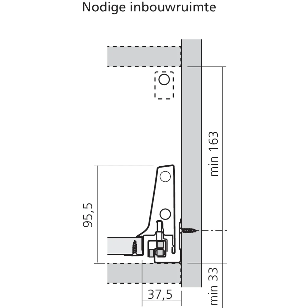 Bloc-tiroir à l'anglaise C côté M (H : 196 mm)