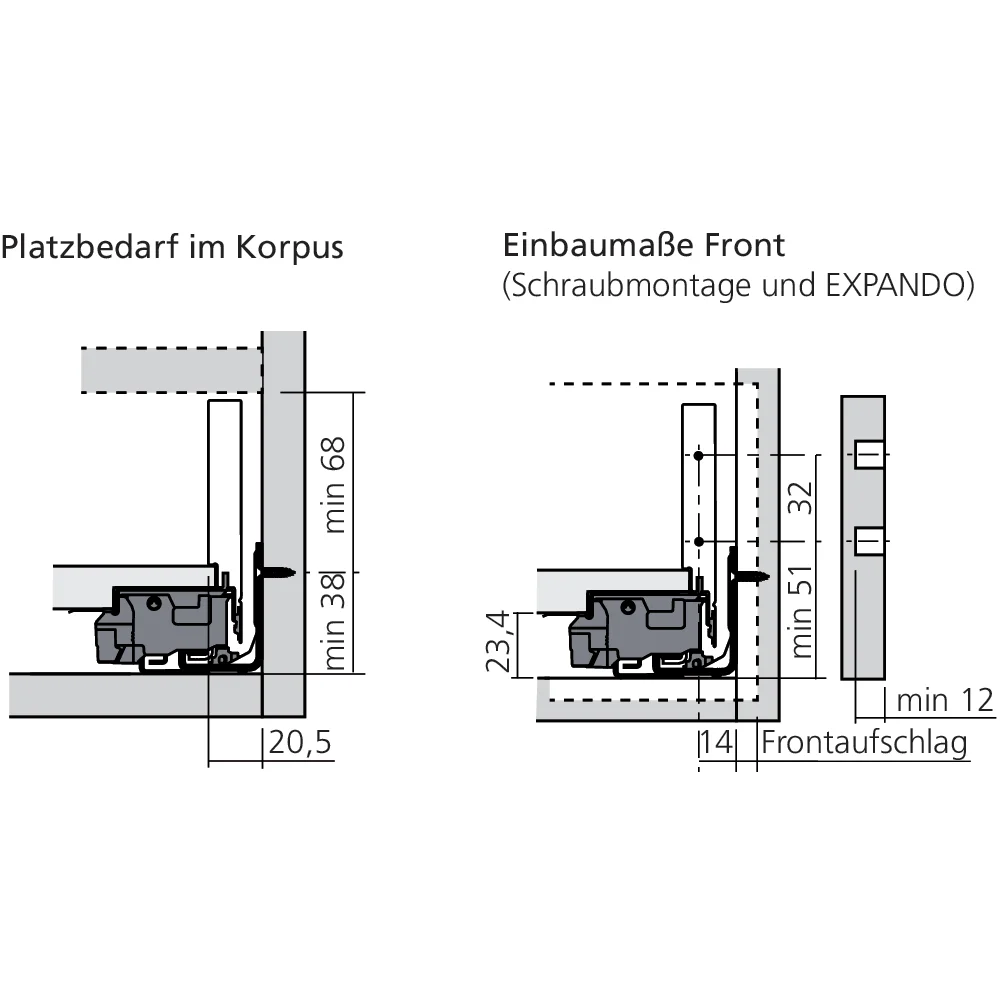 Tiroir Standard M (H : 106 mm)